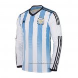 Camiseta Argentina 1ª Manga Larga Retro 2014