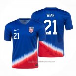 Camiseta Estados Unidos Jugador Weah 2ª 2024