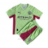 Camiseta Manchester City Portero Nino 23/24 Verde