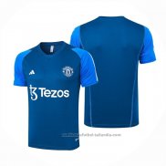 Camiseta de Entrenamiento Manchester United 23/24 Azul