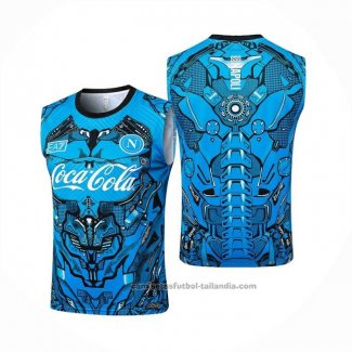 Camiseta de Entrenamiento Napoli Sin Mangas 25/26 Azul
