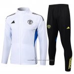 Chandal de Chaqueta del Manchester United Nino 25/26 Blanco