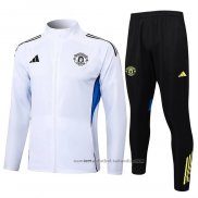 Chandal de Chaqueta del Manchester United Nino 25/26 Blanco