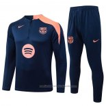 Chandal de Sudadera del Barcelona 25/26 Azul Naranja