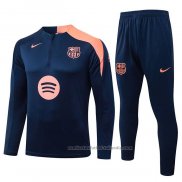 Chandal de Sudadera del Barcelona 25/26 Azul Naranja