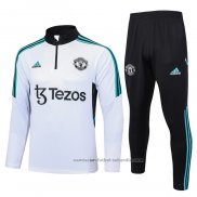 Chandal de Sudadera del Manchester United 23/24 Blanco