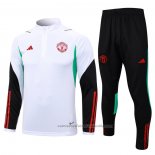 Chandal de Sudadera del Manchester United Nino 23/24 Blanco