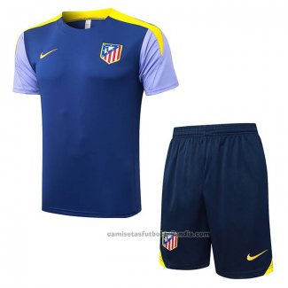 Chandal del Atletico Madrid Manga Corta 25/26 Azul - Pantalon Corto