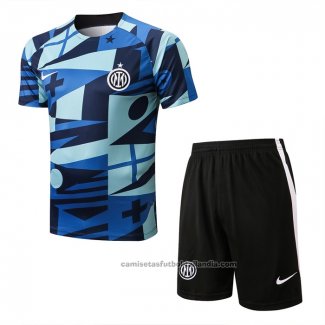 Chandal del Inter Milan Manga Corta 22/23 Azul - Pantalon Corto