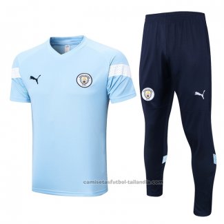 Chandal del Manchester City Manga Corta 22/23 Azul