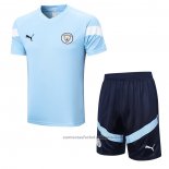 Chandal del Manchester City Manga Corta 22/23 Azul - Pantalon Corto