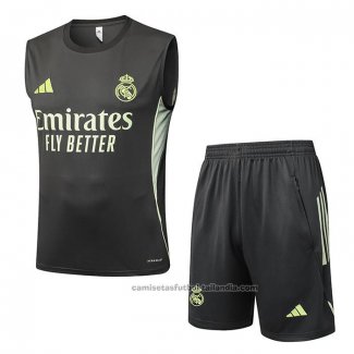 Chandal del Real Madrid Sin Mangas 25/26 Gris Verde