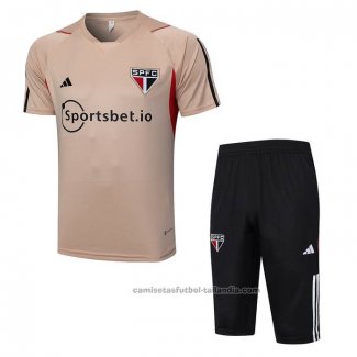 Chandal del Sao Paulo Manga Corta 23/24 Amarillo - Pantalon Corto