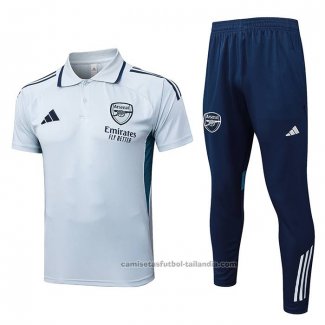 Conjunto Polo del Arsenal 25/26 Gris