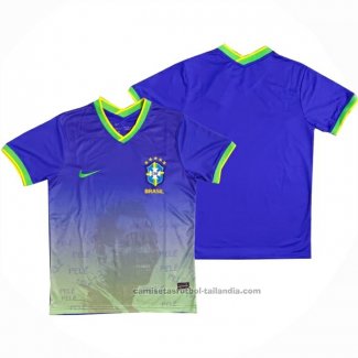 Tailandia Camiseta Brasil Pele Special 2022 Azul