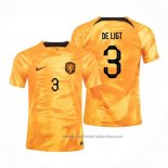 Camiseta Paises Bajos Jugador De Ligt 1ª 2022