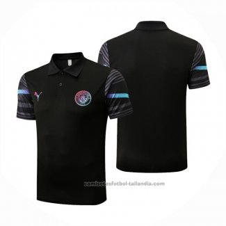 Camiseta Polo del Manchester City 22/23 Negro