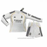 Camiseta Real Madrid 1ª Manga Larga Nino 25/26