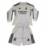 Camiseta Real Madrid 1ª Manga Larga Nino 25/26