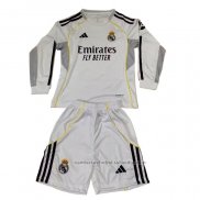 Camiseta Real Madrid 1ª Manga Larga Nino 25/26