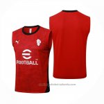 Camiseta de Entrenamiento AC Milan Sin Mangas 25/26 Rojo