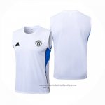Camiseta de Entrenamiento Manchester United Sin Mangas 25/26 Blanco