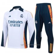 Chandal de Sudadera del Real Madrid Nino 24/25 Blanco