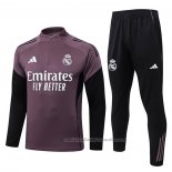 Chandal de Sudadera del Real Madrid Nino 25/26 Purpura