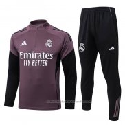 Chandal de Sudadera del Real Madrid Nino 25/26 Purpura
