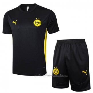 Chandal del Borussia Dortmund Manga Corta 24/25 Negro - Pantalon Corto