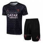 Chandal del Paris Saint-Germain Jordan Manga Corta 24/25 Negro - Pantalon Corto