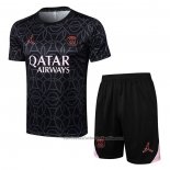 Chandal del Paris Saint-Germain Jordan Manga Corta 24/25 Negro - Pantalon Corto
