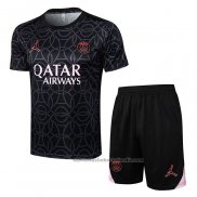 Chandal del Paris Saint-Germain Jordan Manga Corta 24/25 Negro - Pantalon Corto