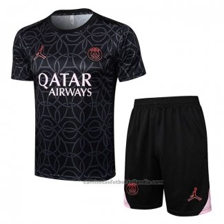 Chandal del Paris Saint-Germain Jordan Manga Corta 24/25 Negro - Pantalon Corto