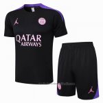 Chandal del Paris Saint-Germain Jordan Manga Corta 24/25 Negro - Pantalon Corto