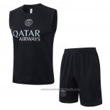 Chandal del Paris Saint-Germain Sin Mangas 25/26 Negro