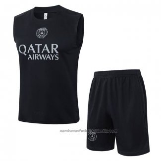 Chandal del Paris Saint-Germain Sin Mangas 25/26 Negro