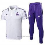 Conjunto Polo del Real Madrid 25/26 Blanco Purpura