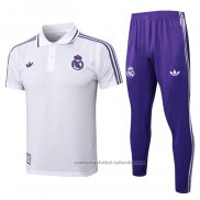 Conjunto Polo del Real Madrid 25/26 Blanco Purpura