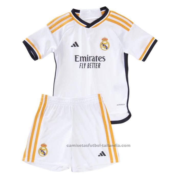 Camiseta Real Madrid CF 2023-24 Réplica Oficial Niño primera equipaci