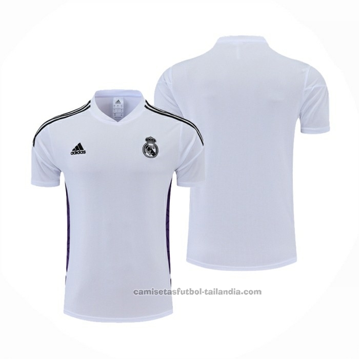 Corbata Asalto facil de manejar Camiseta de Entrenamiento Real Madrid 22/23 Blanco y Purpura | Mejor calidad