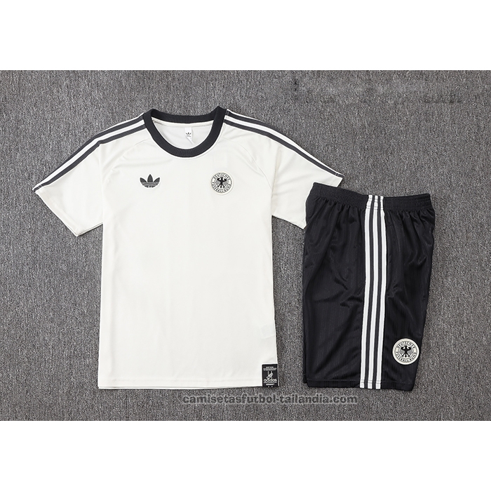 Chandal del Alemania Manga Corta 26/27 Crema - Pantalon Corto