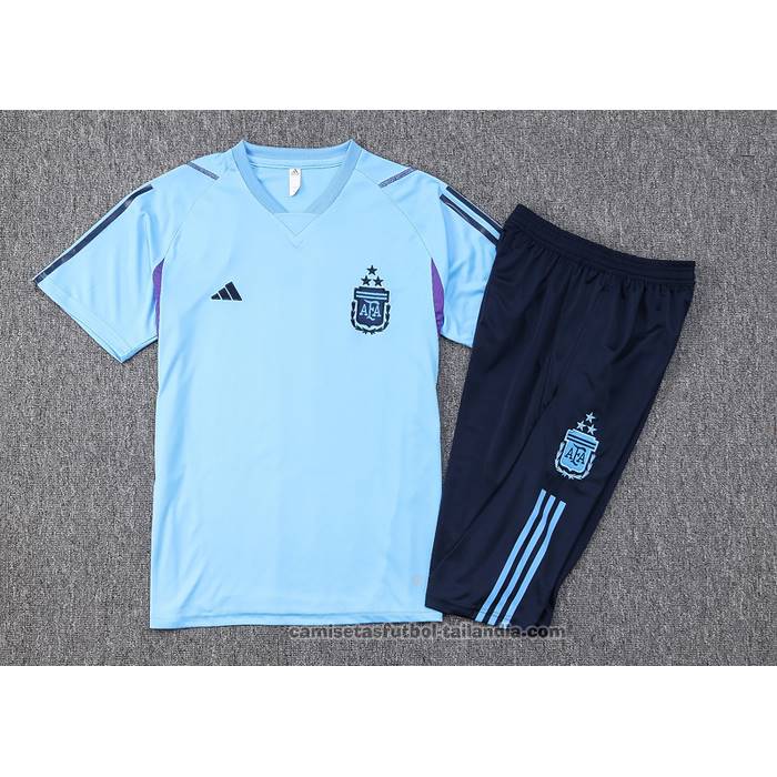 Chandal del Argentina Manga Corta 23/24 Azul - Pantalon Corto