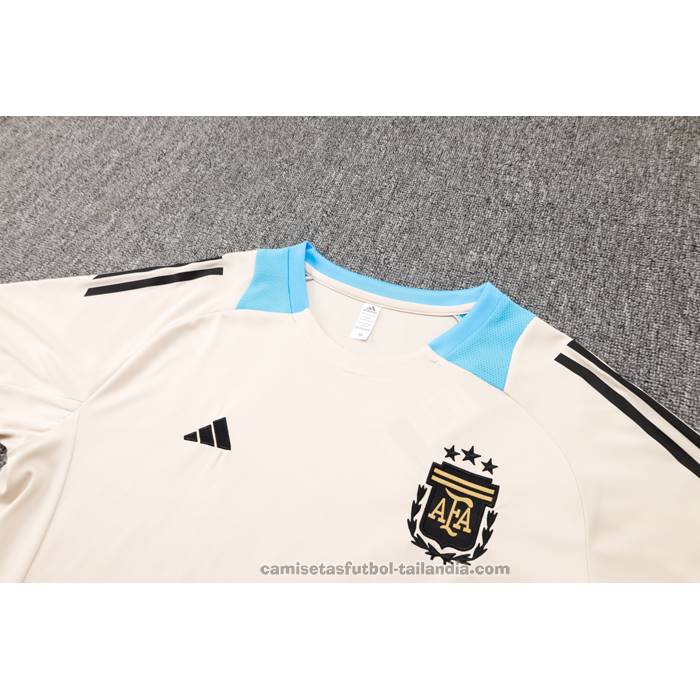 Chandal del Argentina Manga Corta 24/25 Amarillo - Pantalon Corto