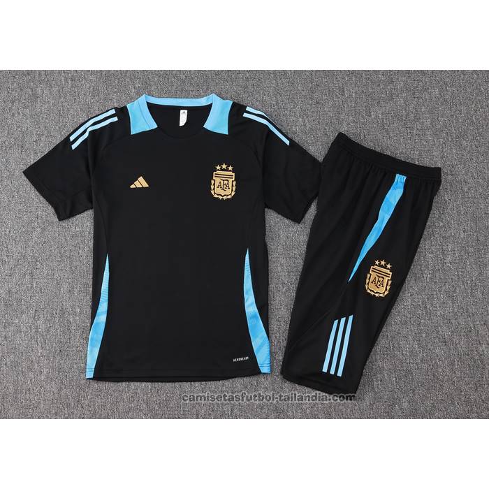 Chandal del Argentina Manga Corta 24/25 Negro - Pantalon Corto