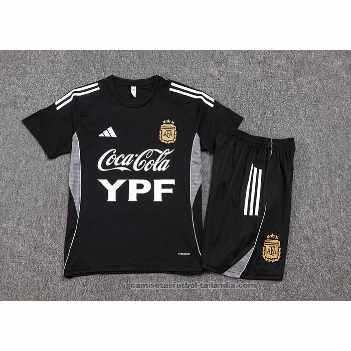 Chandal del Argentina Manga Corta 25/26 Negro - Pantalon Corto