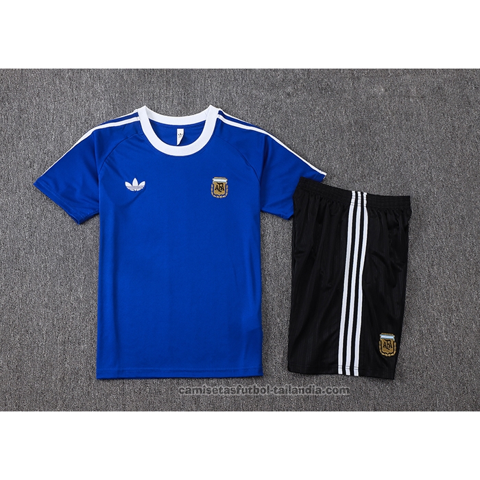 Chandal del Argentina Manga Corta 26/27 Azul - Pantalon Corto