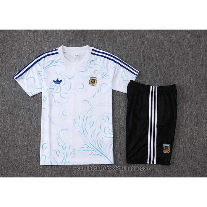 Chandal del Argentina Manga Corta 26/27 Blanco - Pantalon Corto