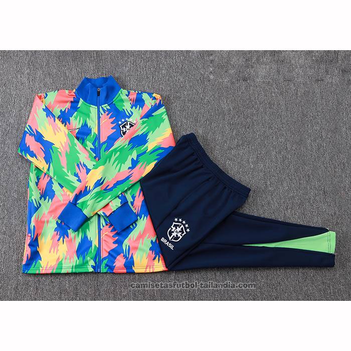 Chandal de Chaqueta del Brasil Nino 25/26 Multicolor