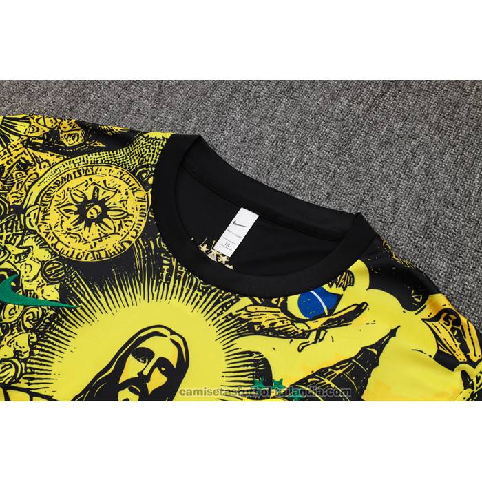 Chandal del Brasil Jesus Manga Corta 24/25 Amarillo - Pantalon Corto